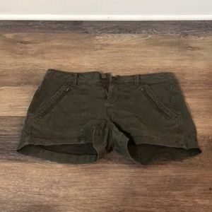 Olive green cargo shorts